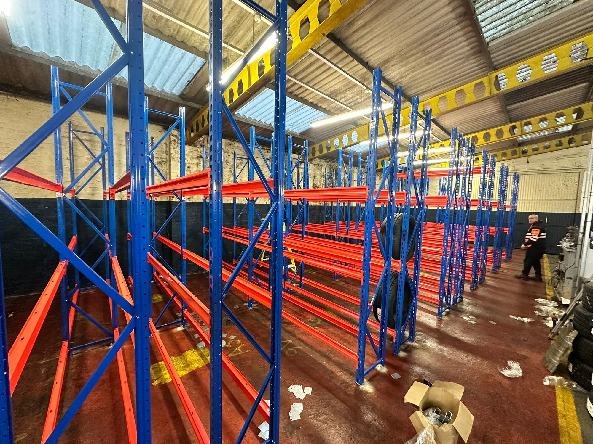 Replacing an old tyre racking system