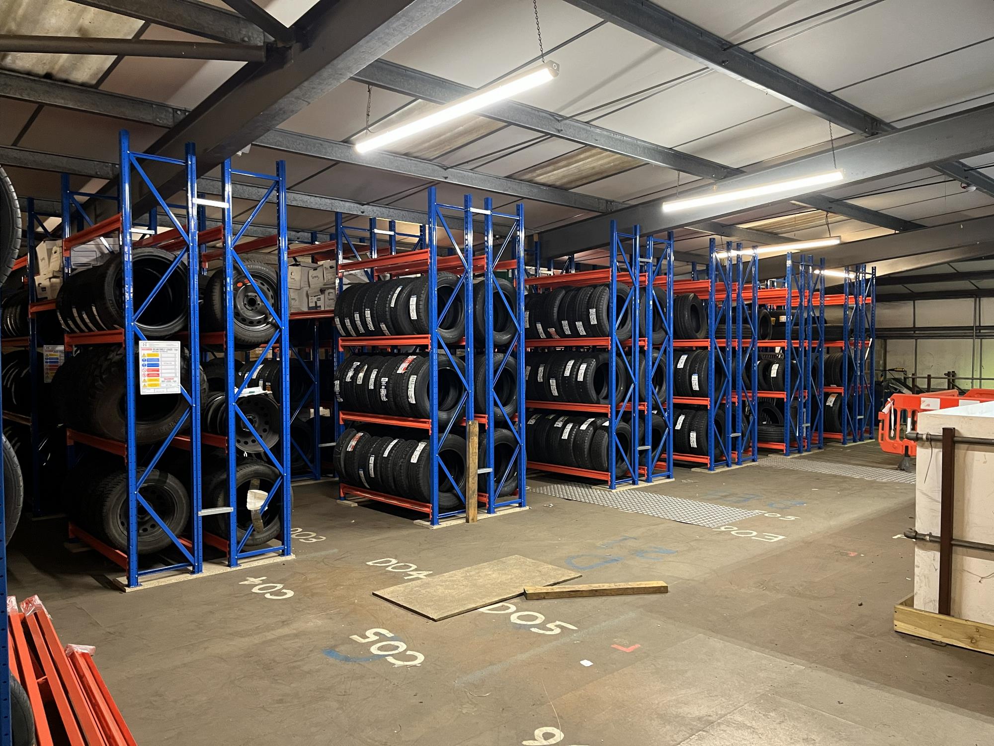 Mezzanine Floor modification and new Tyre Racking project